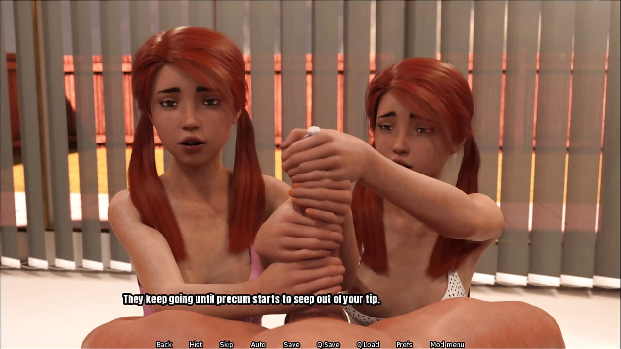 Grandma's house: I gave the 18 years twinnies a cum facial