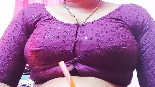 Gadis desa dengan kain sari, melakukan seks yang luar biasa dengan orang perselingkuhan