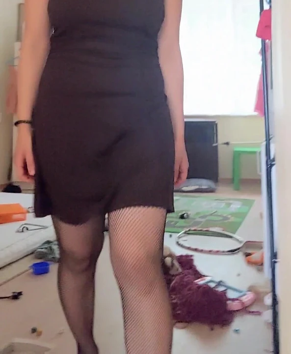 Hot cheating wife dressing for her lover