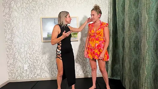 Lora Cross vs Sinthia Bee In A Strip Wrestling Match That Leads To ENF