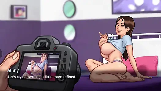 Genç kız göğüslerini gösteriyor