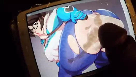 Sop hentai Mei from overwatch cum on ass!