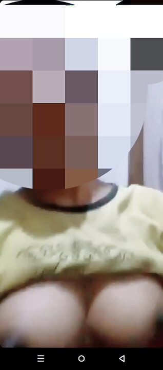 I recorded the cellphone screen during a video call with a hot widow part1