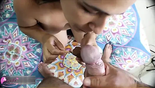 Very sensual and horny milf asks me to fill her ice cream with my cum to eat it with pleasure - Porn in English