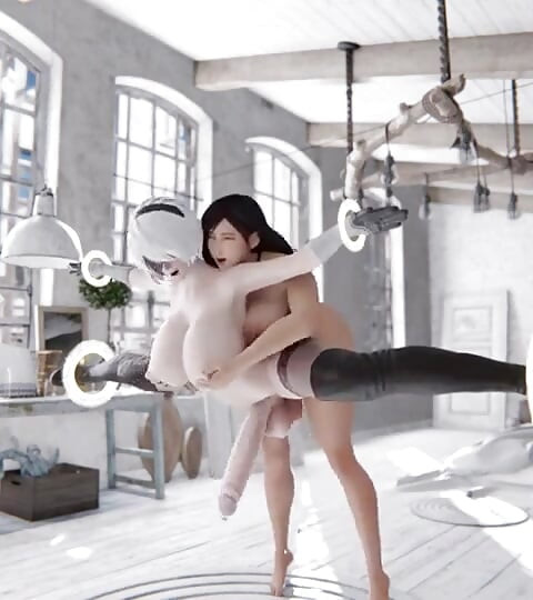 Tifa i 2b seksualna robinja futa Shemale