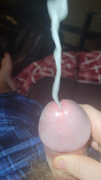 Cumming all over myself after edging