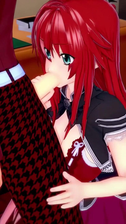 Rias Gremory kütüphanede seks - dxd ntr çılgınlığı serisi | Klip 1