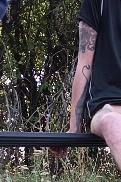 Stepmom in a Park Fingering My Dick on a Bench