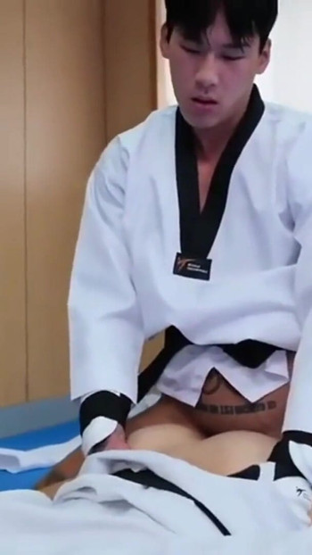 Jaw-dropping moment from "Asian Twinks Go Rough in Training Room - Loud Moans & Cumshot"