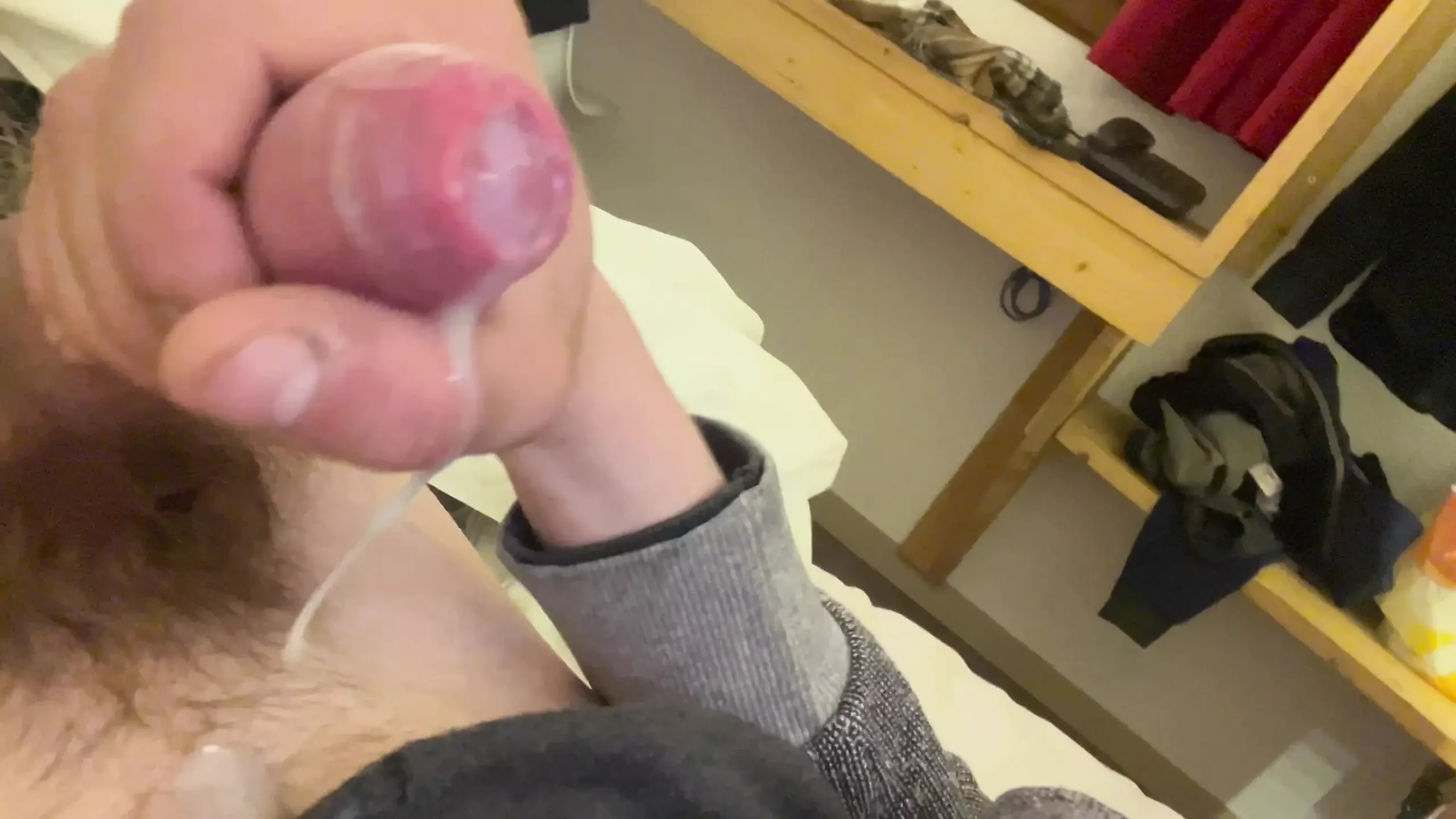 Handjob in a hotel room after 2 weeks of abstinence