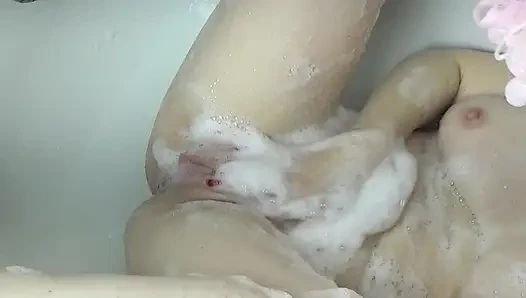 Beautiful Solo Girl Washing in the Shower. Sensual Erotic Vibes