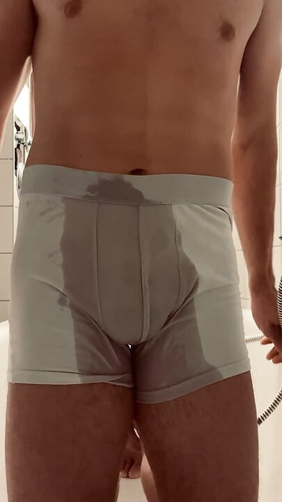 Piss and Cum in Underwear