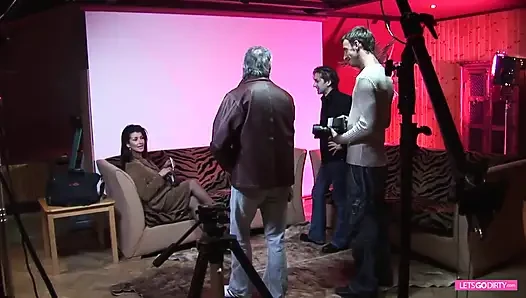 Gangbang anal for the horny big ass and hairy pussy MILF