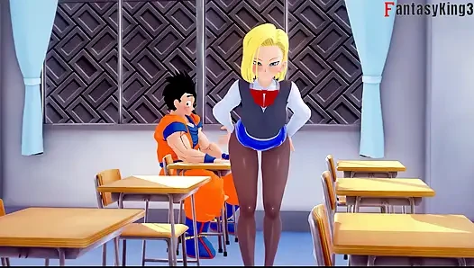 Android 18 соблазняет Гохан в университете - Dragon Ball Zex серия