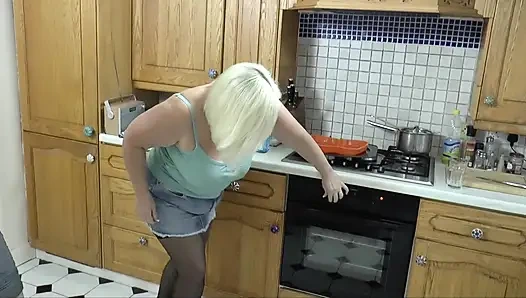 Lesbian naked dirty cooking