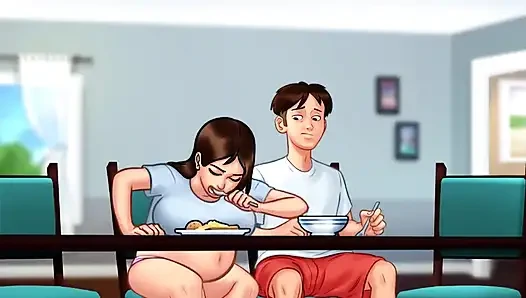 Summertime saga - Johannes spielte mit Eves muschi und sie gab ihm einen handjob