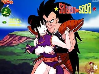 Saiyansaga Radditz jugando con bola de dragón por Misskitty2k