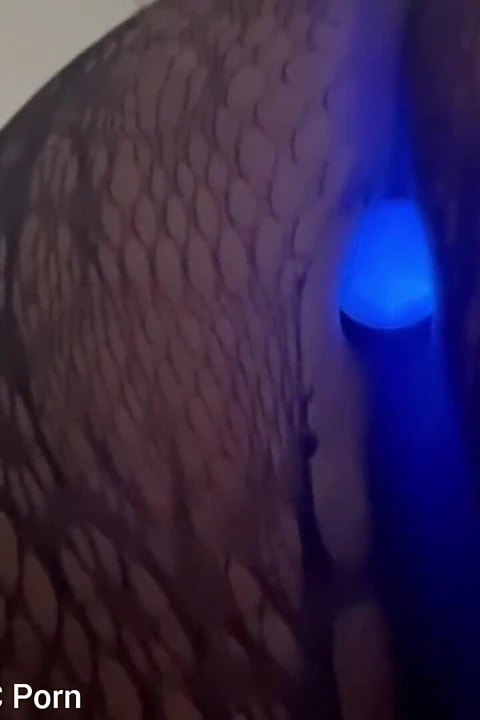 Walking Around in Sexy Fishnet Bodysuit Vibratoring Butt Plug Deep in My Ass