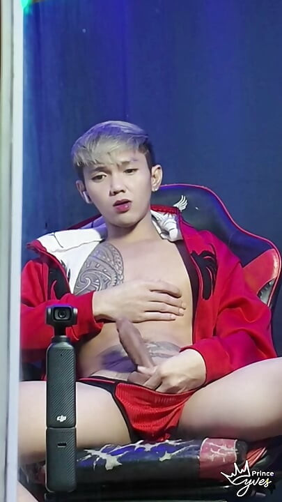 Inked Boy in a Spidey Hodi Masturbating