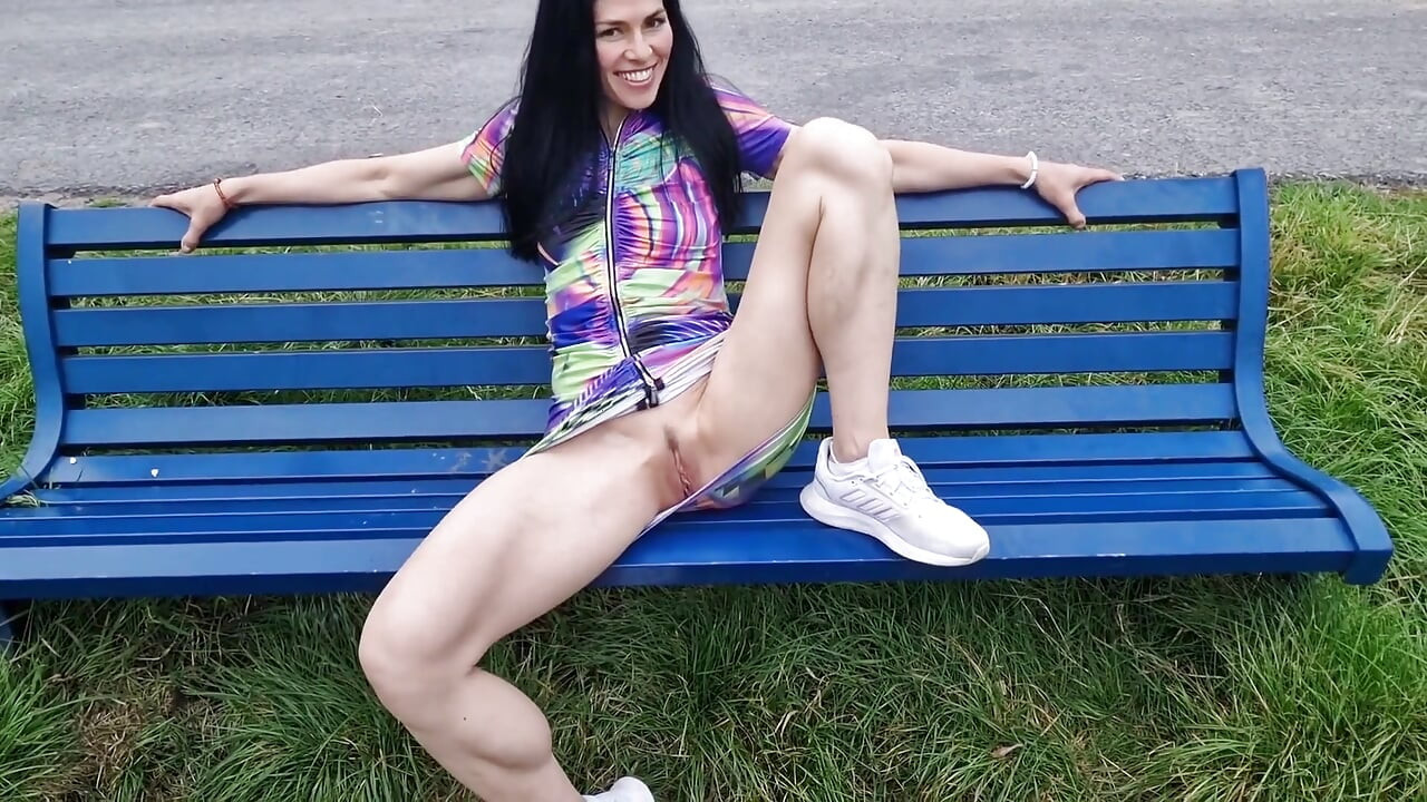 Spreading My Legs in Public Park