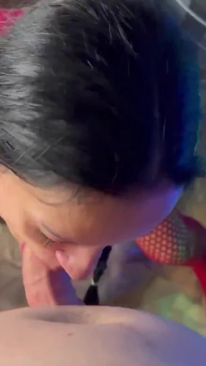 Unforgettable moment from "HE DELETED MY THROAT on Christmas ! extreme sloppy deepthroat, fuck with cum on face"
