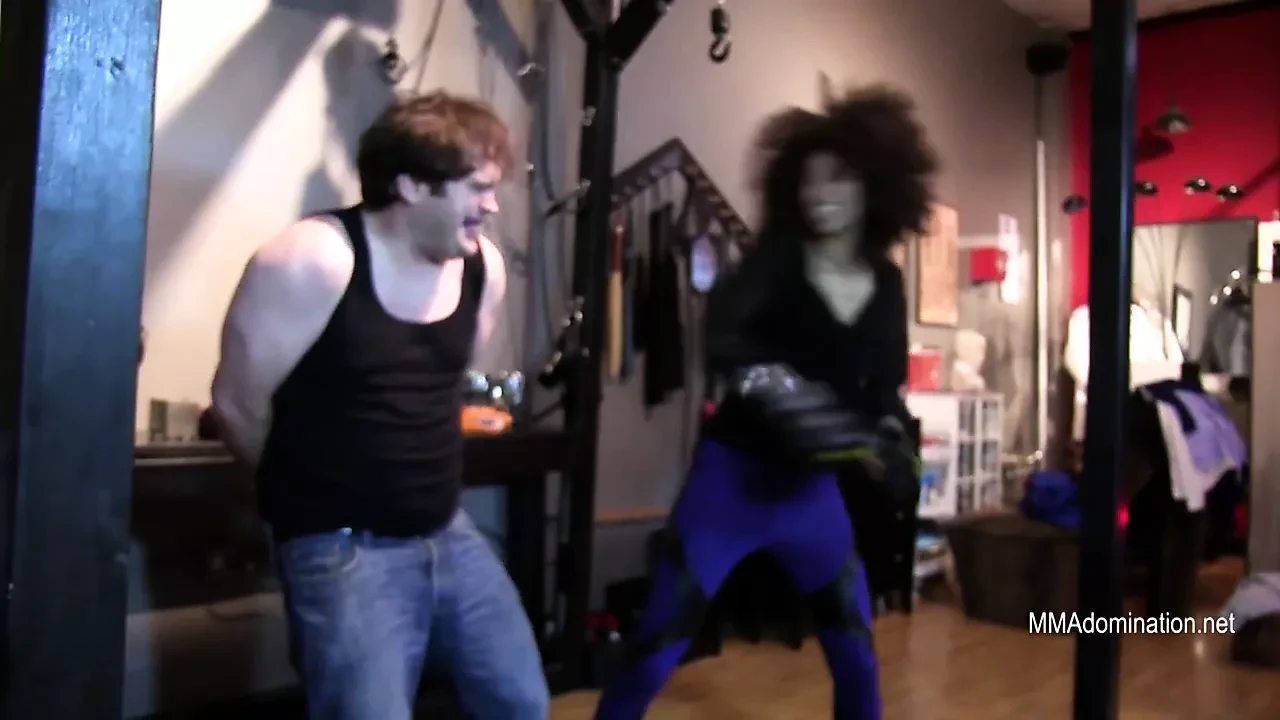 Hot Interracial MMA Beauty Beats down White Slave