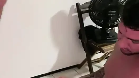 Young married hotwife gave to personal in the living room with her husband cuckold amateur watching