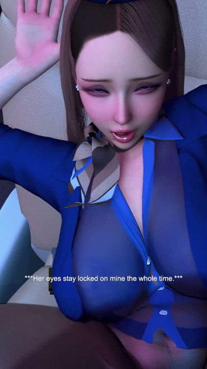 Fucking and cum inside a flight attendant with a perfect body - 3D Animation 4K | Clip 3