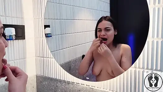 4k Zahn-hygienist routine mundfetisch nahaufnahmen nackt