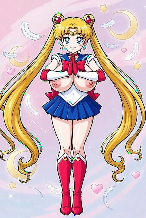 Sailor Moon sıkı kel götlü amcığını sallıyor