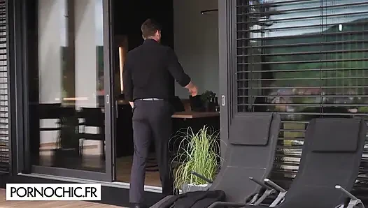 The Couple Welcomes a Guest at Home
