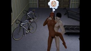 Sims 3 - chłopak patrzy, jak dziewczyna zostaje wykorzystana przez nieznajomego