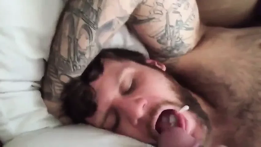 Cum feeding and jerkoff