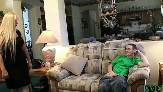 My Cougar BBW Stepmom Helps Me Masturbate
