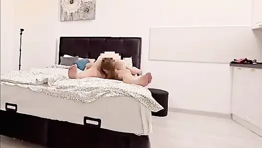 Hot couple has sensual morning sex, hot chick, getting fucked in the morning, Babe getting morning wood