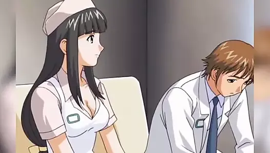 Une jolie infirmière sempai a des tendances nymphomanes - anime non censuré