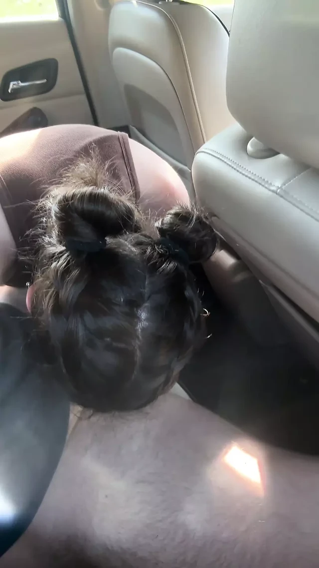 Teen Slut Gives Sloppy Blowjob in Backseat then Gets Fucked on Hood