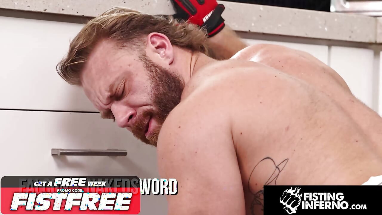 FISTING INFERNO - Hairy Plumber Hole Stretched by Tatted Hunk’s Fist & Cock