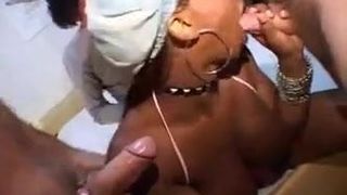 Black Shemale with Soft Limp Clit Pounded by Soft Limp Dick