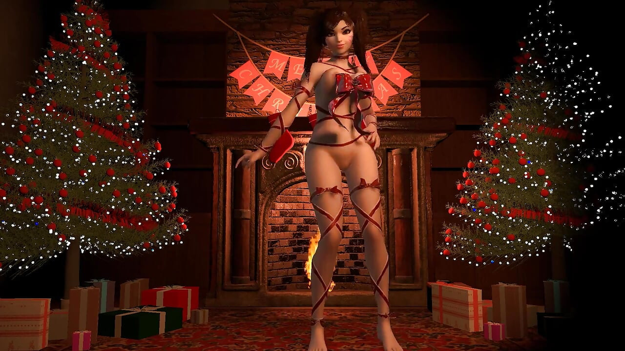 D.va prezent na Boże Narodzenie - Parodia Porno Overwatch