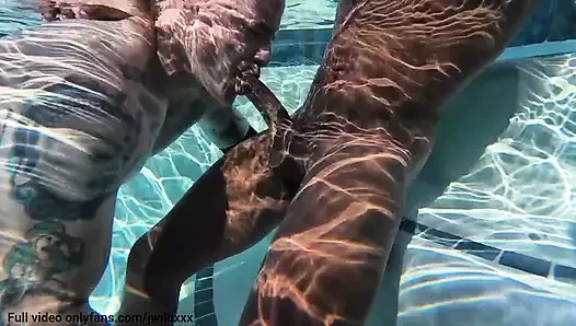 Neighbors share their pool boys Massive black cock
