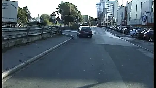Acrobatic German blonde gets picked up and fucked hard