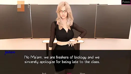 Nerd to alpha #2 - The girl showed her pussy in class