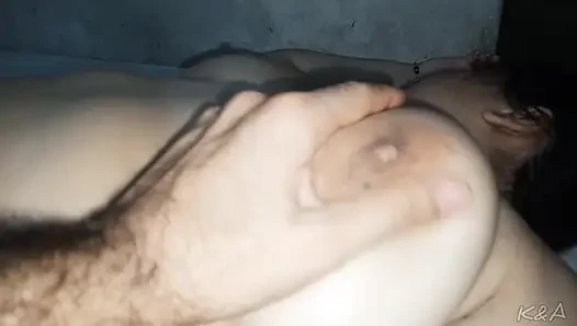I enjoy breastfeeding my husband because of the way he gently sucks and bites the nipples of my big natural tits