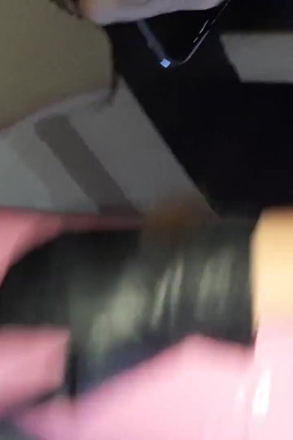 Shiny latex asss teasing my cock and pissing in her ass