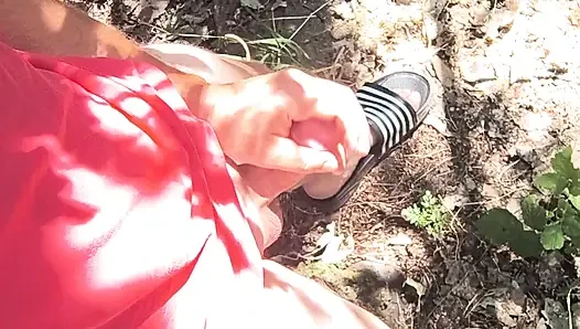 Solo Forest handjob