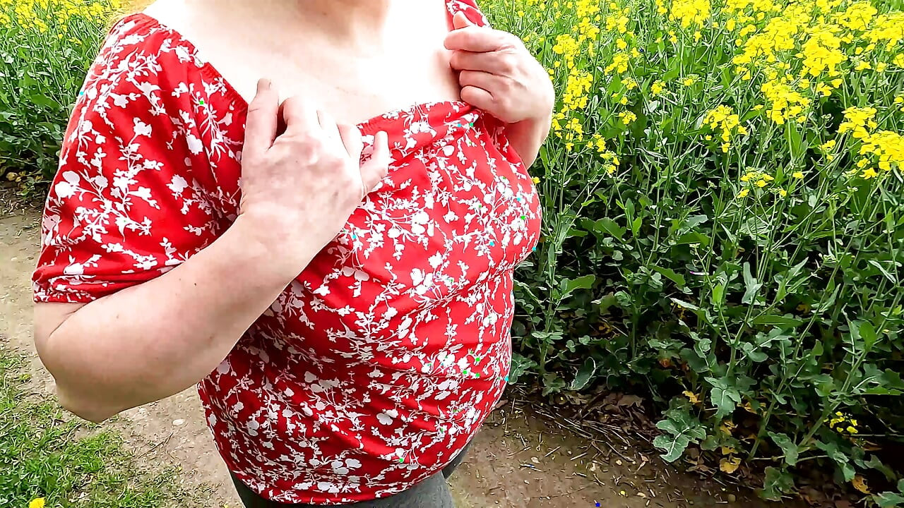 Sheath and breasts in the woods