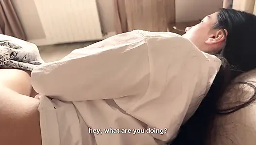 Stepbrother Woke Up With Hard Dick Pushing Up Big Ass Step Sister and He Couldn't Resist to Fuck Her