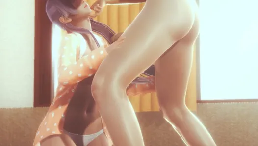 Gadis hentai disetubuhi dengan piyama