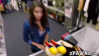 Pawnee babe Kitty Catherine fucked in the back office